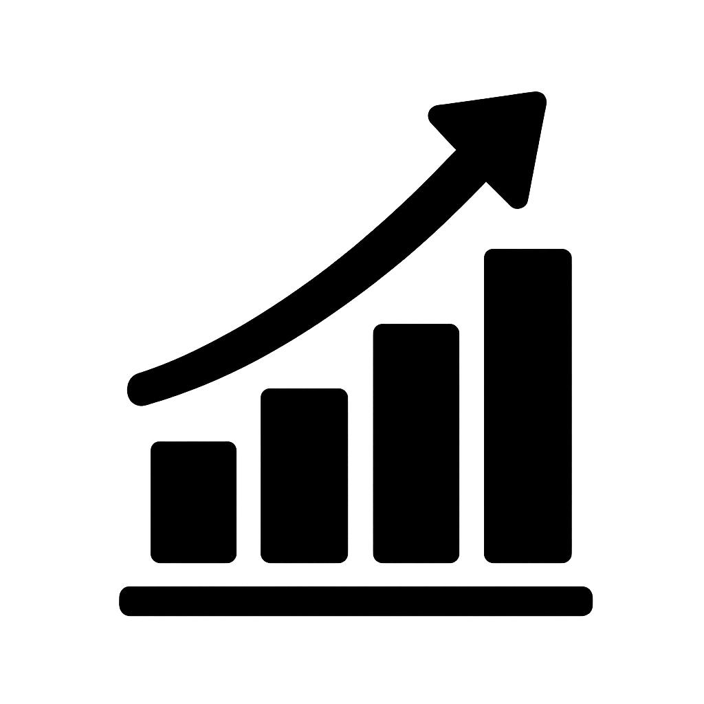 black increase graph icon
, None